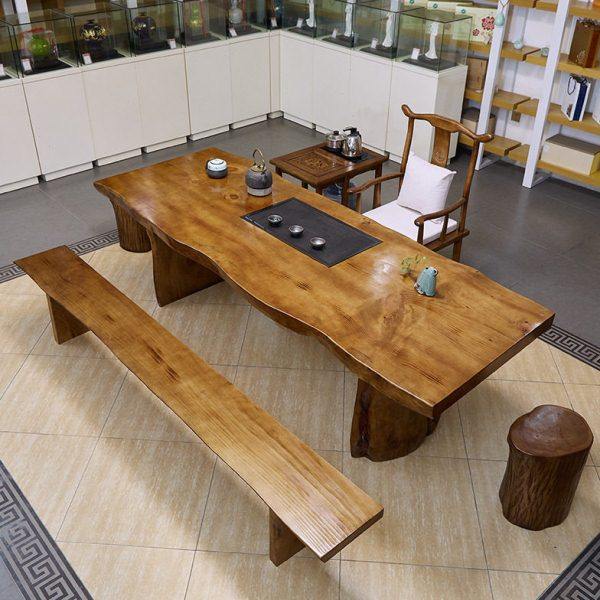 新中式现简约全实木大板茶桌 会议室客厅摆放泡茶桌椅组合,商业/办公家具,茶台/茶桌,淘宝优惠券,粉丝福利购,淘宝优惠卷