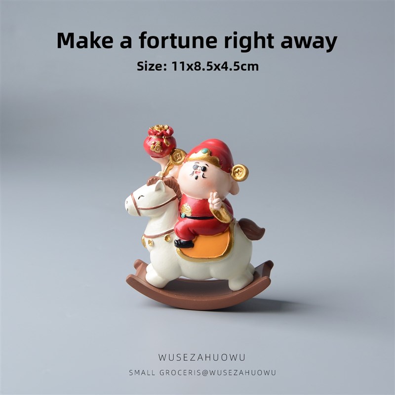 【立即收钱】马年专用桌面入口酒柜A摆件可爱易接近豪华办公室工
