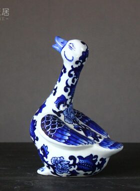 可爱陶瓷小鸭子摆件盆景装饰布景拍摄道具家居书房书桌摆件工艺品