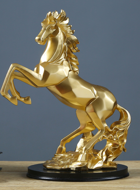 创意客厅酒柜装饰k品摆件家居饰品招财马办公室内电视柜玄关工艺