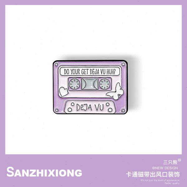 夹车载装饰复古口创意小摆件磁带汽车出风口装饰装饰品夹汽车空调