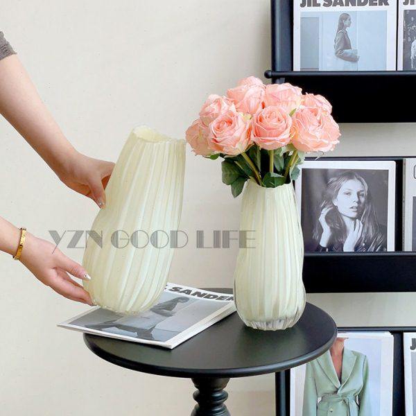 中古玫瑰花瓶摆件餐桌客厅水养鲜花插花玻璃高级感法式复古奶油风,家居饰品,花瓶,淘宝优惠券,粉丝福利购,淘宝优惠卷
