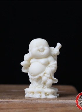 汽车摆件笑佛弥勒佛可爱公仔可爱平安车载车内创V意车饰鱼缸造景