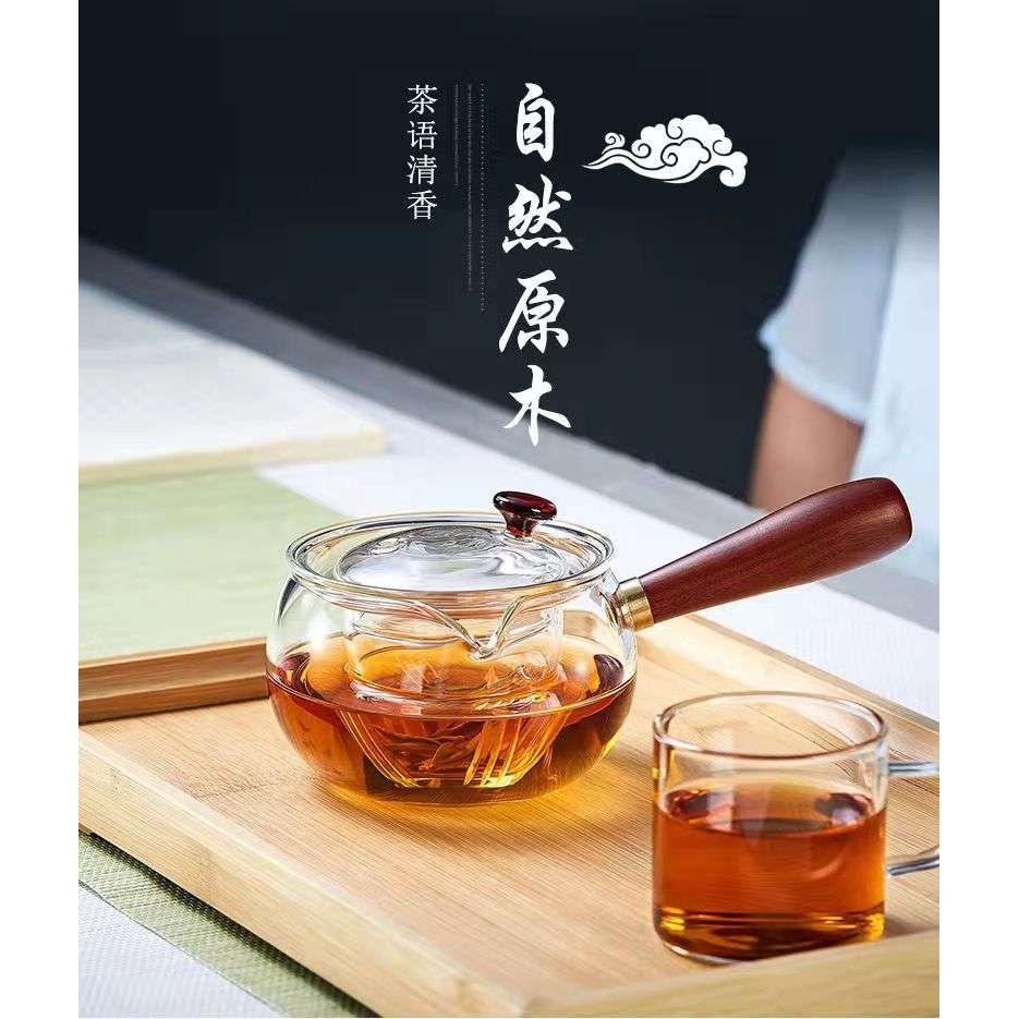 侧把玻璃煮茶壶电陶炉专用可加热耐高温烧水壶泡茶器家用茶具套装