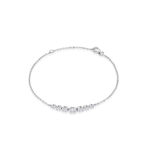 Flourishan/富煜钻祝福系列守护心语之链钻石手链925银培育钻手饰