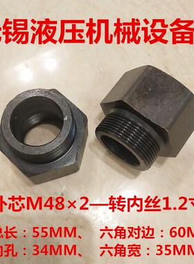 外丝M482f转内丝PT1.2寸内外丝48变DN32管螺纹160L过滤器1248