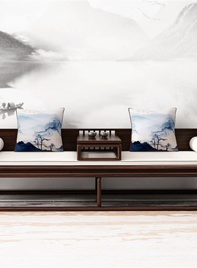 新中式罗汉床禅意现代实木乌z金木客厅民宿简约罗汉沙发床家具