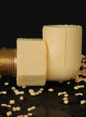 天力ppr水管管材配件米黄90度外丝弯头dn20 25 32