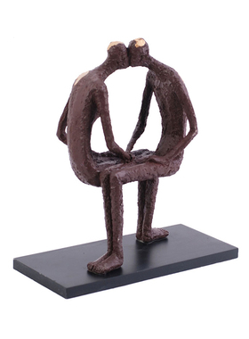 现代简约软装饰品抽象风格人像A恋人雕塑家居客厅书房卧室摆件饰