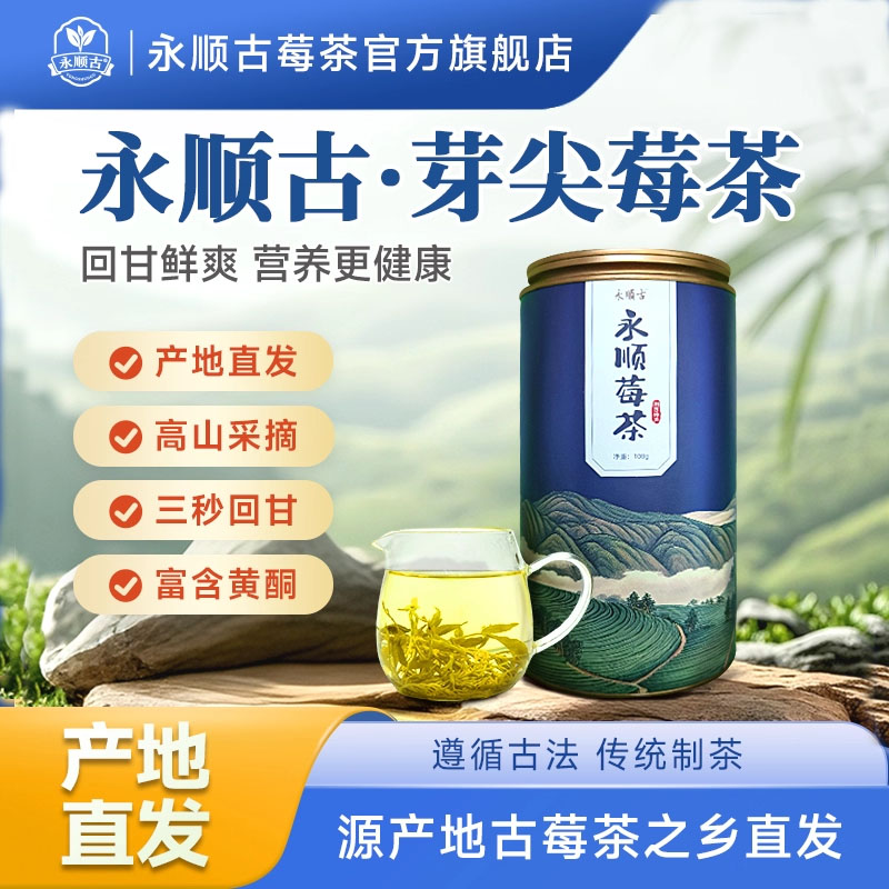 莓茶永顺官方旗舰店美丽张家界特级野生芽尖湖南有机莓茶养生藤茶