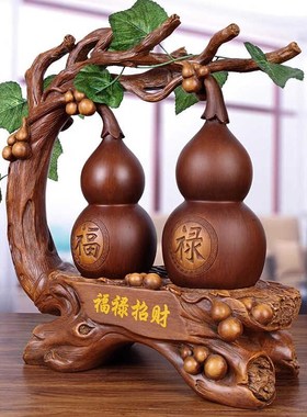 新中式葫芦摆件客厅玄s关酒柜电视柜招财装饰摆设乔迁新居送礼