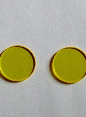 光学金/黄色玻璃JB490 滤光片 490nm后通过 前截止 25*2mm 25*1mm