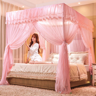 落地蚊帐家用夏天支m架方便拆洗加密纹帐三面开穿杆2021年新款 高