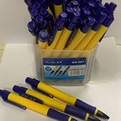 587圆珠笔1.0mm按动原珠笔顺滑原子笔45支装