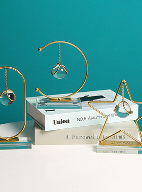 轻奢抽象客厅玄关酒柜摆件创意桌面小F摆设家居装饰品水晶球工艺