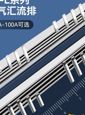 4P漏电63A电气汇流排紫铜 C45空开连接排117mm间距DZ47断路器接线