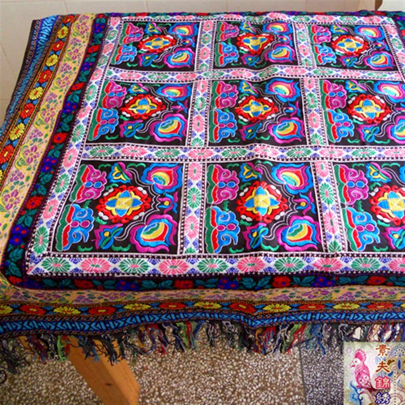 包邮云南丽江大理手o织布桌布藏布 云南民族特色桌布盖巾茶几布