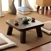 日式 榻榻米矮茶桌简约窗台飘窗桌子小茶几烧桐木实木炕桌地台茶几