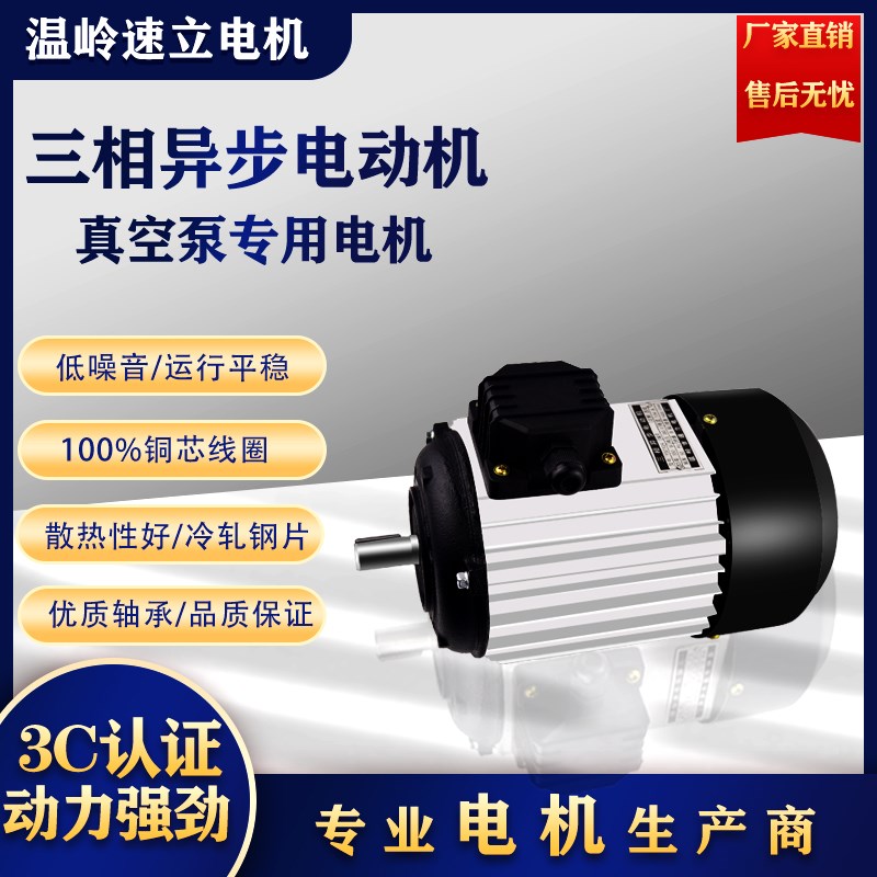 旋片式真空泵e专用电机单相YC7134三相异步电动机温岭速力电机厂