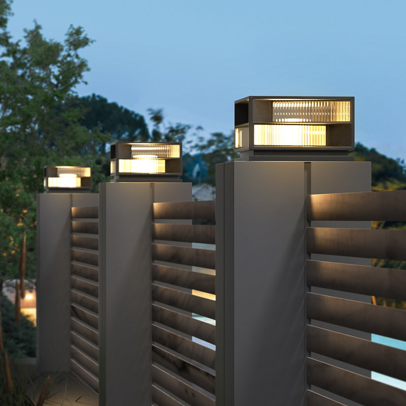 太阳能柱头灯别墅门柱灯大门灯室外大门柱K子灯户外庭院围墙灯防