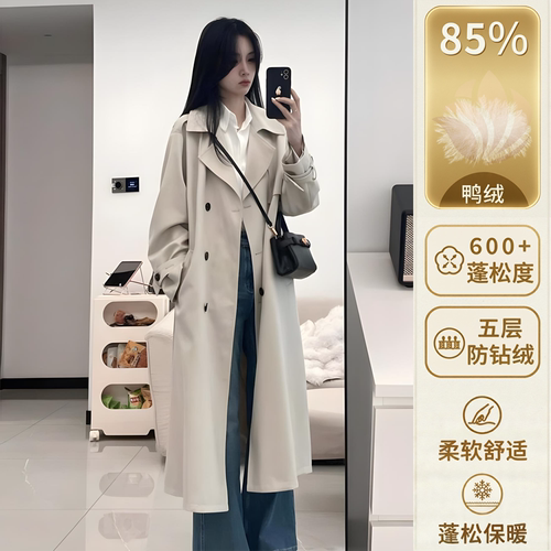 「保暖不臃肿」羽绒内胆风衣