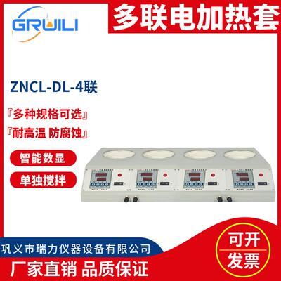 瑞力厂家供应智能控温电热套ZNHW-DL-4联数显电加热套25ml-1000ml