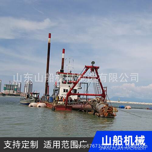 河道水库湖面清淤船疏浚船绞吸式挖泥船挖沙船大型抽沙船外贸厂家