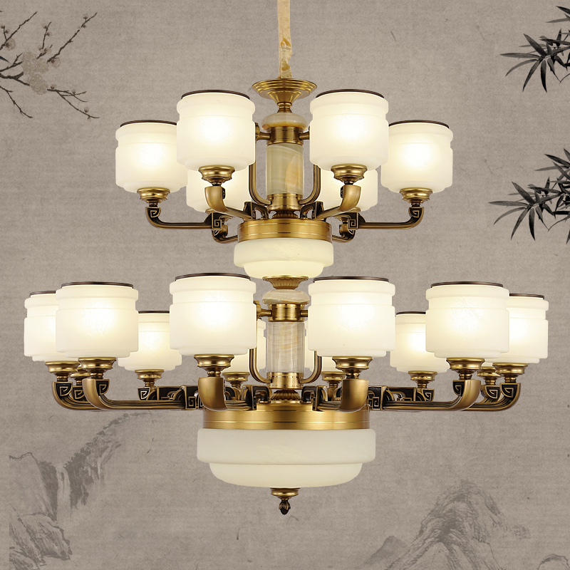 新款防尘新中式吊灯大气客s厅灯中国风简约现代别墅复式楼餐厅 23