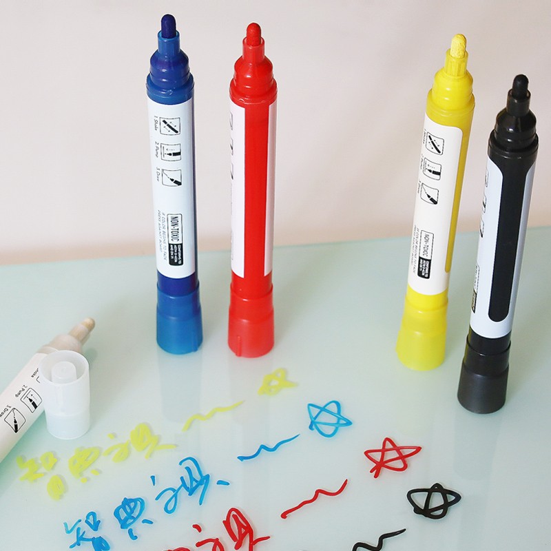 智典玻璃白板专用笔儿童易写易擦水性笔N彩色办公白板笔可擦