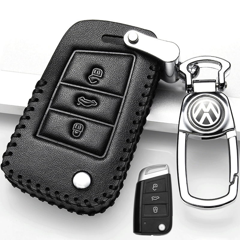 17款大众帕萨特钥匙套全包专用2017男I士高档330汽车用品真皮扣包