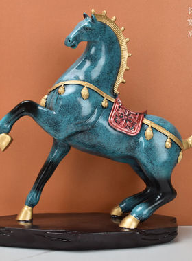 马到成功摆件玄关客厅办公室开业E礼品酒柜摆设家居胖马装饰品