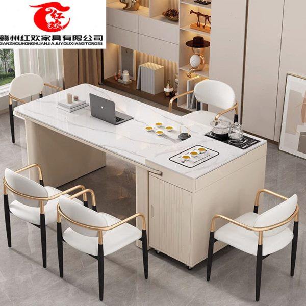 轻奢岩板茶桌椅岛台餐桌组合现简约多功能家用小茶台公一体桌,商业/办公家具,茶台/茶桌,淘宝优惠券,粉丝福利购,淘宝优惠卷