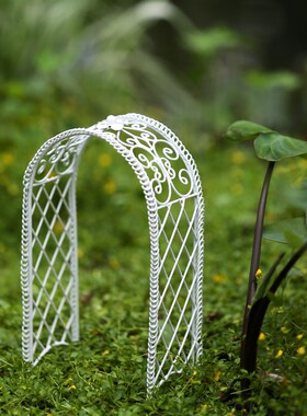 多肉微景观 园艺装饰纯手工v小摆件娃屋家具铁艺拍摄道具 迷你拱