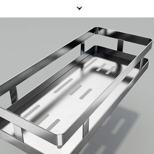 浴室置物架304不锈钢墙上壁挂式免打孔洗漱台厨房调味料架25/30cm