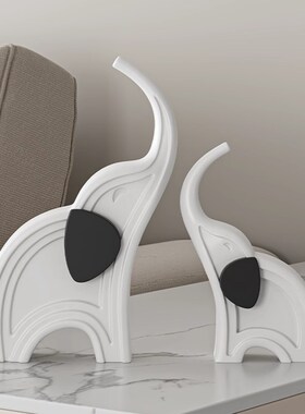 高级感艾尔c象软装摆件客厅玄关电视柜桌面简约艺术大象装饰工艺