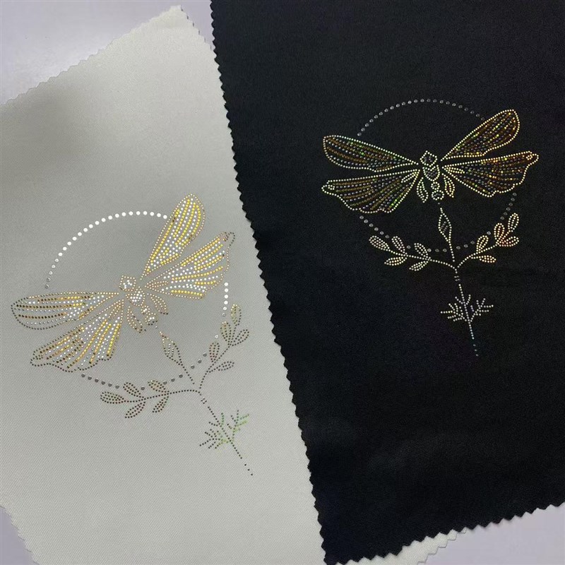 镭射蜻蜓花烫画