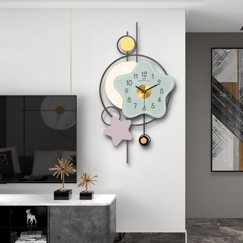 钟表挂钟客厅家用饭厅p表时尚轻奢现代简约电子时钟挂墙石英钟挂