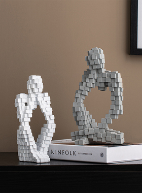 创意抽象人物艺术摆件电视柜酒柜客厅玄关领导Q办公室桌面书房装