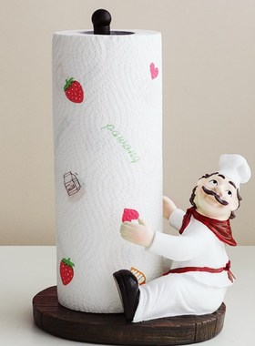 x巾架用座卷家置纸纸袋架厨鲜保A摆房厨师立式纳巾式纸收膜物欧架