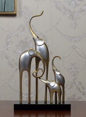 简约现代家居轻奢装饰品客厅电视柜酒柜样板房北S欧大象艺术小摆