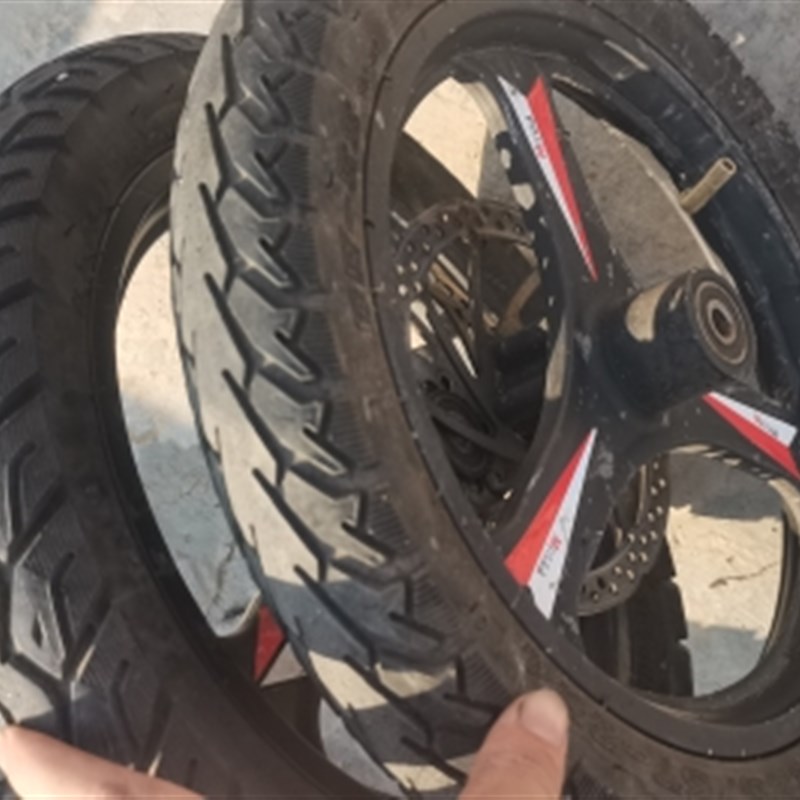 14寸代驾车碟刹前轮折叠车铝合金一体轮14J*2.125前轮总成拆车件