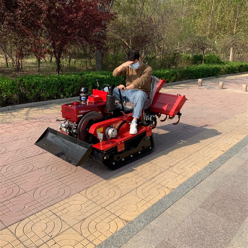 小型履带柴油g旋耕机 旱地乘坐式果园耕地机果园大棚管理机厂家