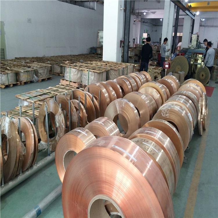 T2紫铜卷料 光伏铜带 变压器铜带 0.1 0.05紫铜散热片按需分切