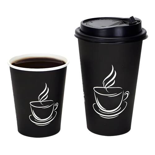 一次性咖啡杯加厚纸杯子奶茶杯隔热防烫热饮豆浆杯带盖包邮