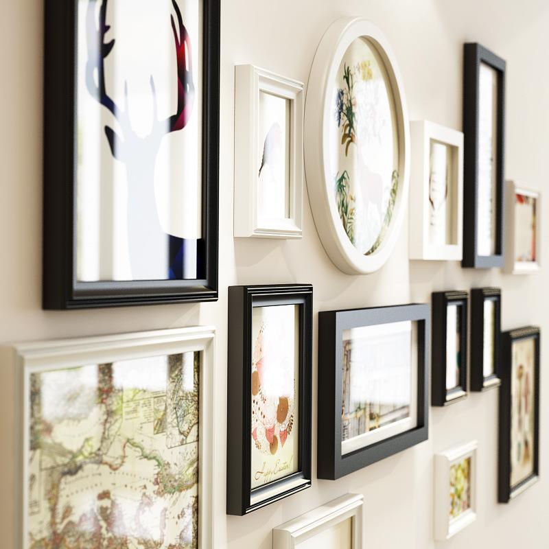 包邮可萨科夫/简约/实木相框创意照片墙/相框墙