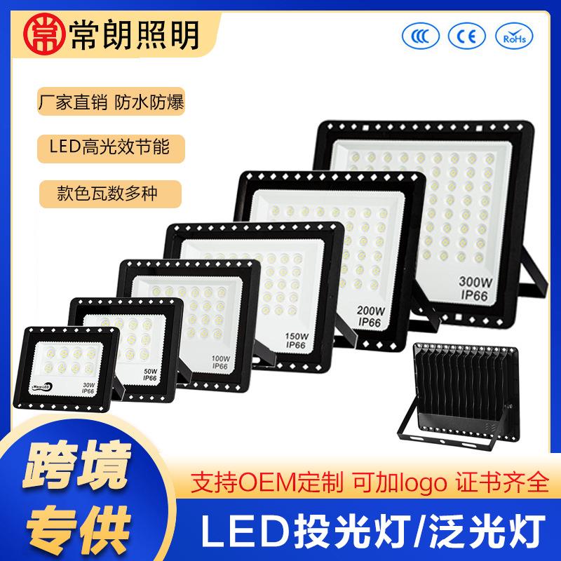 户外高亮led投光灯泛光灯广场防水塔吊灯射灯100W投光灯泛光灯