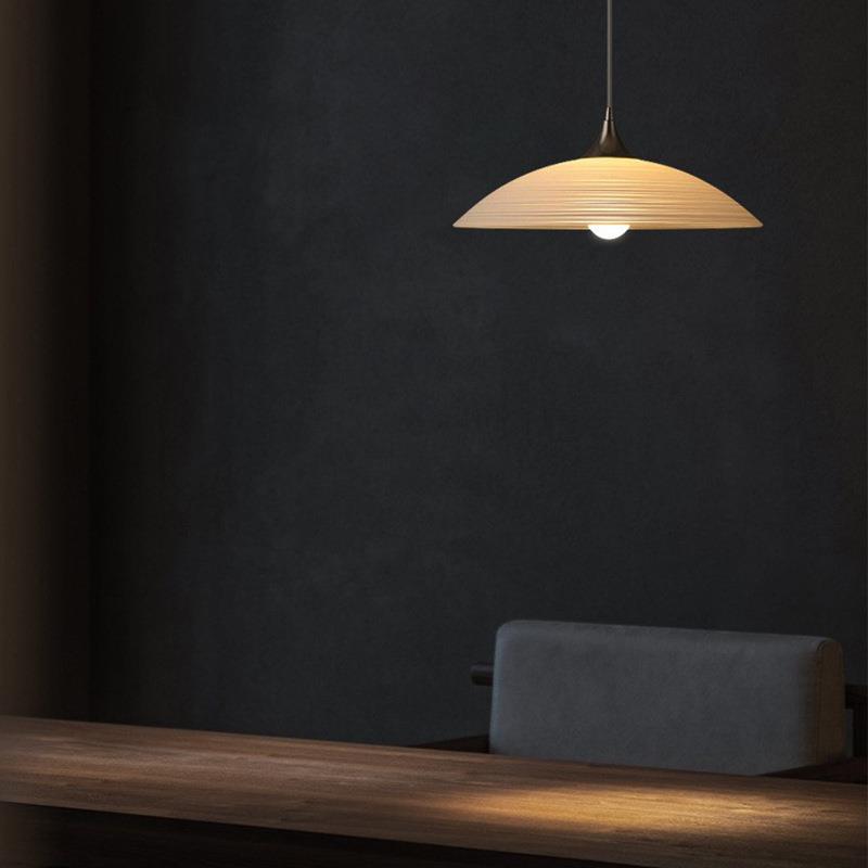 复古餐厅吊灯日式民宿餐桌吧台灯中古咖啡厅玻璃吊灯设计师飞碟灯