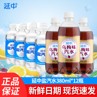 延中盐汽水380ml*12瓶整箱批特价解渴乌梅味网红碳酸汽水饮料上海