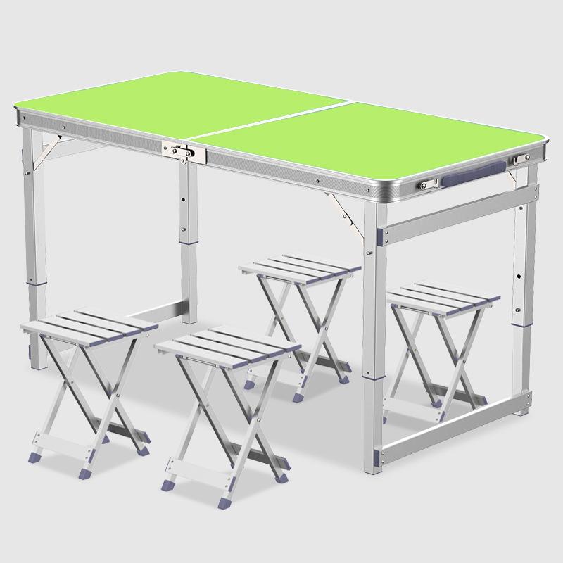 蓝语折叠桌摆摊户外折叠桌子家用简易餐桌椅便携式小实用