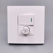 一开调速开关 一位单联单开双控带吊扇电风扇调速旋钮控制器86型